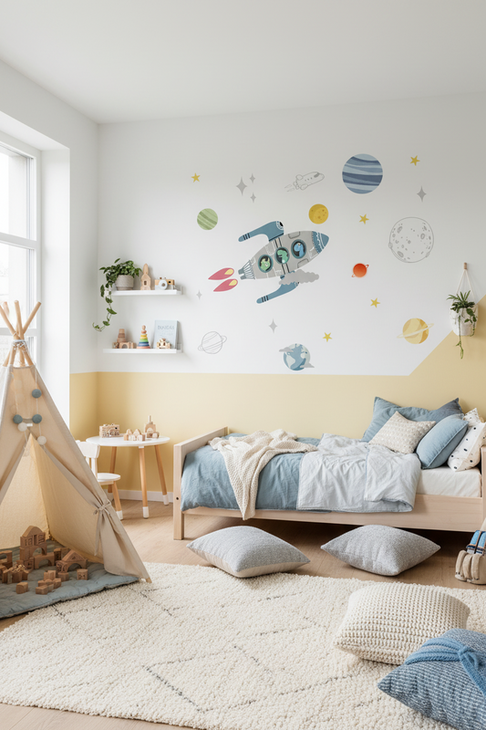 Stickers Muraux Espace Aquarelle