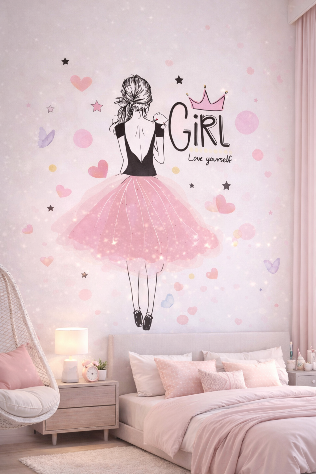 Stickers Muraux Ballerine Kawaii