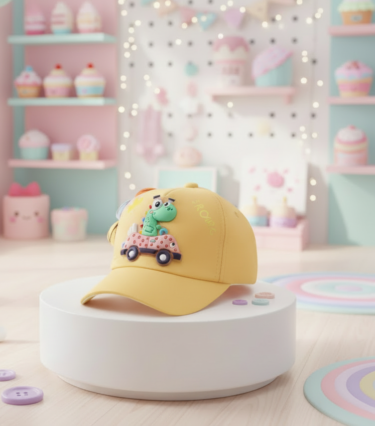 Casquette Dinosaure Enfant avec Drapeaux 3D