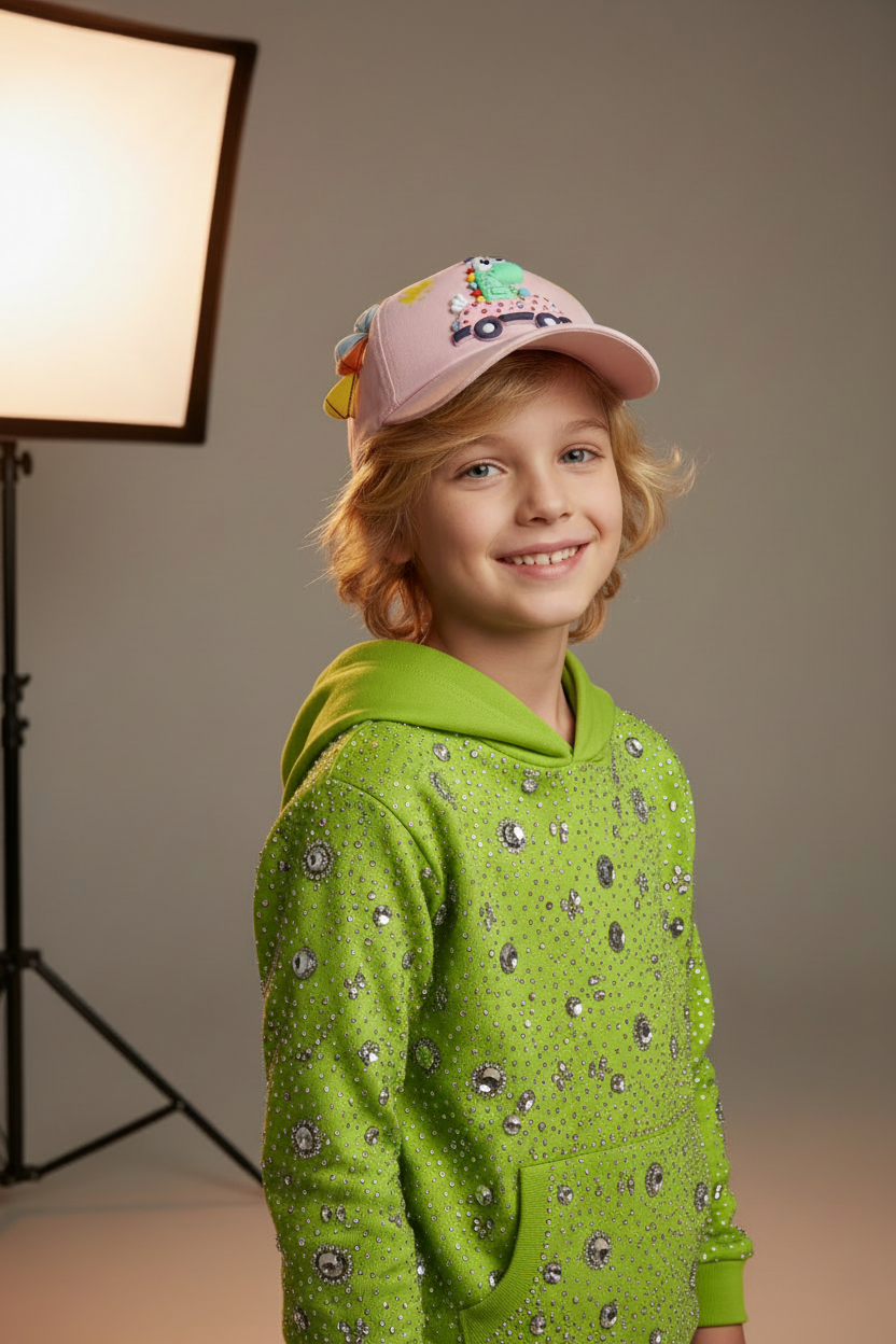 Casquette Dinosaure Enfant avec Drapeaux 3D