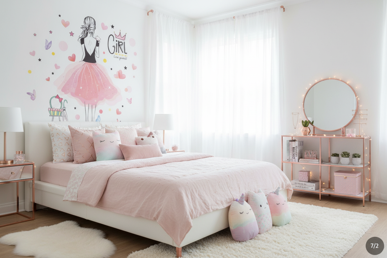 Stickers Muraux Ballerine Kawaii