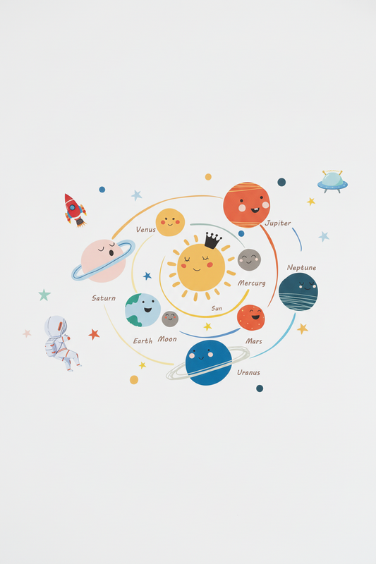 Stickers Muraux Planètes Éducatif
